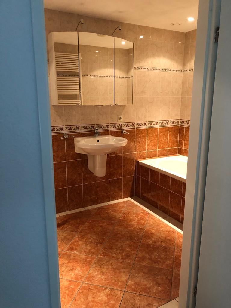 Kleine verouderde badkamer in Oss
