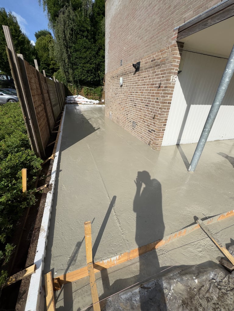 Uitbouw project Oss - betonnen fundering
